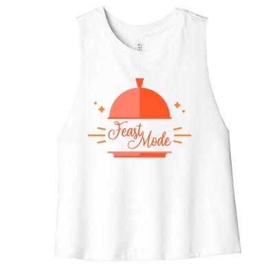 Funny Dinner Bell Holiday Feast Mode Cute Gift Women's Racerback Cropped Tank