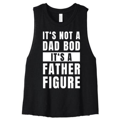 Fathersday Dad Bod Father Figure Joke Women's Racerback Cropped Tank