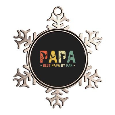 Father's Day Best Papa by Par Golf Gift Papa Golf Metallic Star Ornament