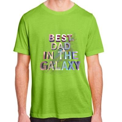 Fathers Day Best Dad In The Galaxy Rainbow Cute Gift Adult ChromaSoft Performance T-Shirt