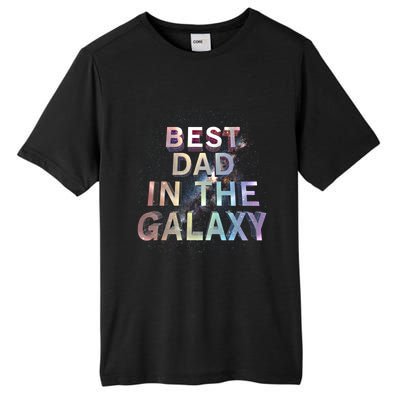 Fathers Day Best Dad In The Galaxy Rainbow Cute Gift Tall Fusion ChromaSoft Performance T-Shirt