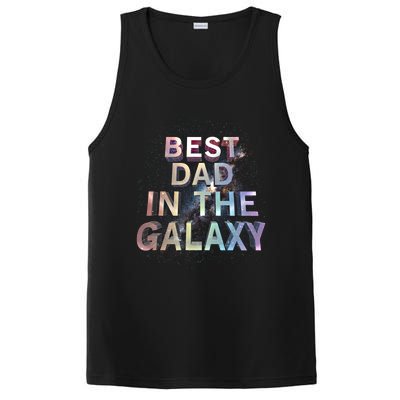 Fathers Day Best Dad In The Galaxy Rainbow Cute Gift PosiCharge Competitor Tank