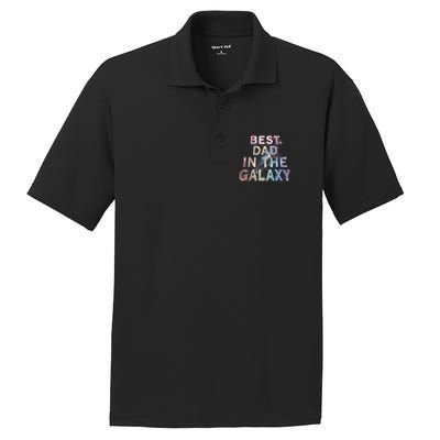 Fathers Day Best Dad In The Galaxy Rainbow Cute Gift PosiCharge RacerMesh Polo