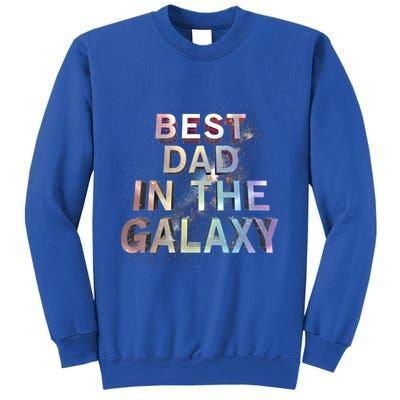 Fathers Day Best Dad In The Galaxy Rainbow Cute Gift Sweatshirt