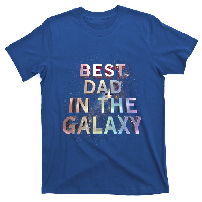 Fathers Day Best Dad In The Galaxy Rainbow Cute Gift T-Shirt