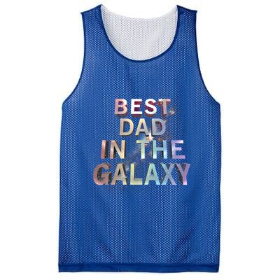 Fathers Day Best Dad In The Galaxy Rainbow Cute Gift Mesh Reversible Basketball Jersey Tank