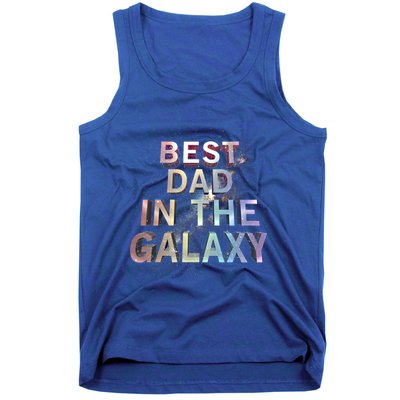 Fathers Day Best Dad In The Galaxy Rainbow Cute Gift Tank Top