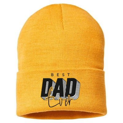 Father Day Best Dad Ever From Daughter Son Mom Sustainable Knit Beanie