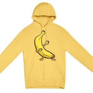 Funny Dabbing Banana Cool Banana Dab Fruit Premium Pullover Hoodie