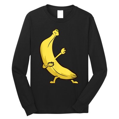 Funny Dabbing Banana Cool Banana Dab Fruit Long Sleeve Shirt