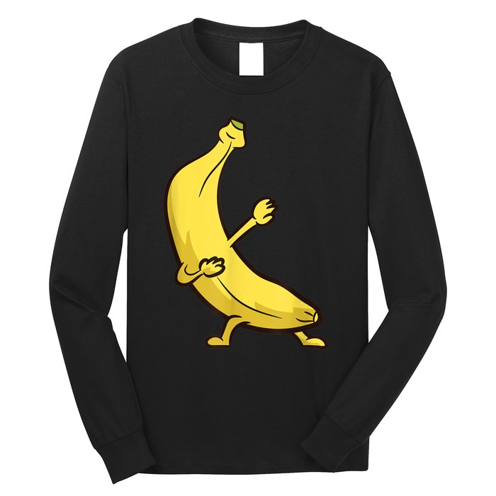 Funny Dabbing Banana Cool Banana Dab Fruit Long Sleeve Shirt