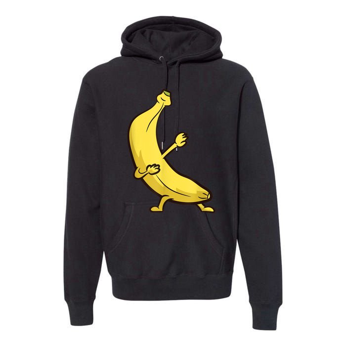 Funny Dabbing Banana Cool Banana Dab Fruit Premium Hoodie