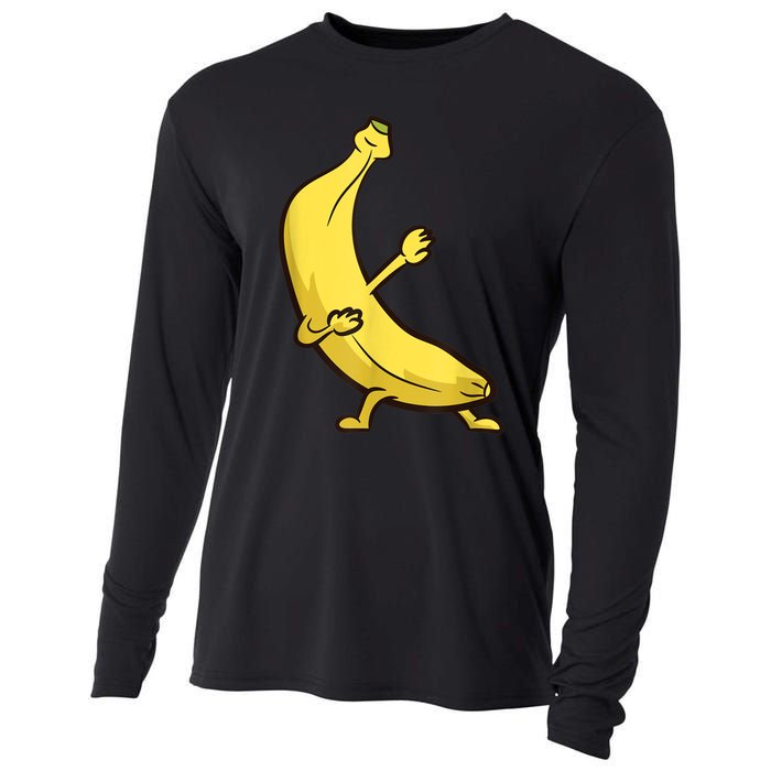 Funny Dabbing Banana Cool Banana Dab Fruit Cooling Performance Long Sleeve Crew