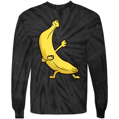 Funny Dabbing Banana Cool Banana Dab Fruit Tie-Dye Long Sleeve Shirt