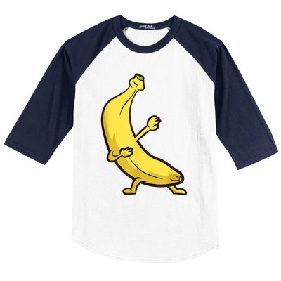 Funny Dabbing Banana Cool Banana Dab Fruit Baseball Sleeve Shirt