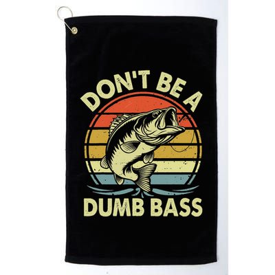 Fishing DonT Be Dumb Bass Golf Towel