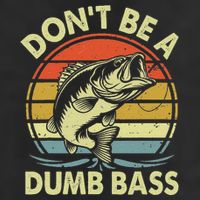 Fishing DonT Be Dumb Bass Golf Towel