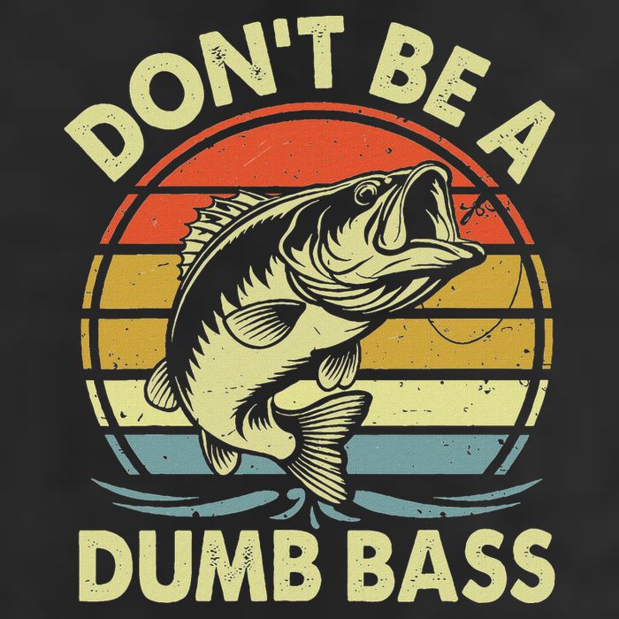 Fishing DonT Be Dumb Bass Golf Towel