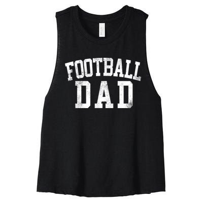 Football Dad Birthday Classic Bold Font Football Daddy Women's Racerback Cropped Tank