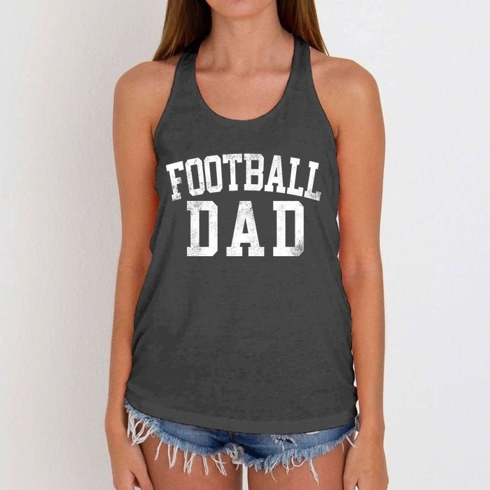 Football Dad Birthday Classic Bold Font Football Daddy Women's Knotted Racerback Tank