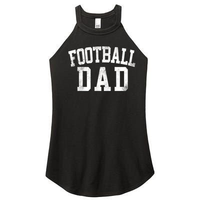 Football Dad Birthday Classic Bold Font Football Daddy Women's Perfect Tri Rocker Tank