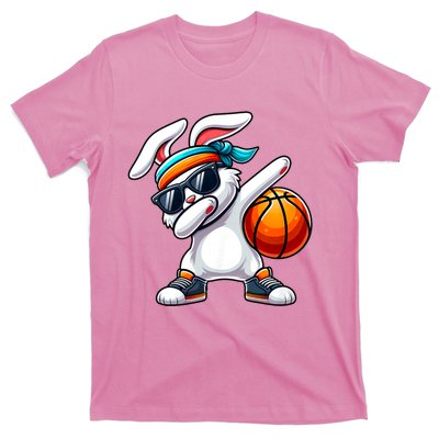 Funny Dabbing Bunny Playing Basketball Easter Day T-Shirt