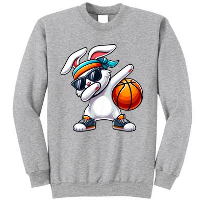 Funny Dabbing Bunny Playing Basketball Easter Day Sweatshirt