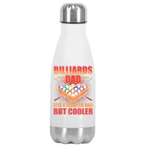 Father's Day Billiards Dad Like A Regular Dad But Cooler Billard Gift For Dad Stainless Steel Insulated Water Bottle