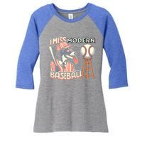 Funny Dog Baseball Meme Cute Gift Women's Tri-Blend 3/4-Sleeve Raglan Shirt