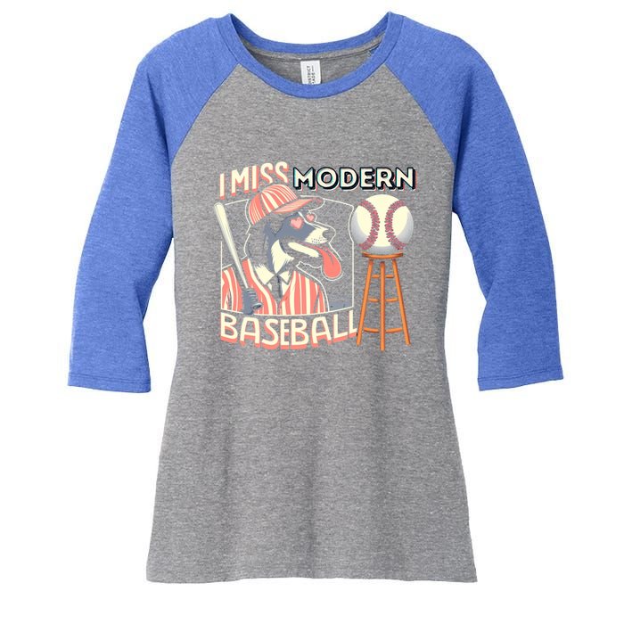 Funny Dog Baseball Meme Cute Gift Women's Tri-Blend 3/4-Sleeve Raglan Shirt