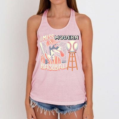 Funny Dog Baseball Meme Cute Gift Women's Knotted Racerback Tank