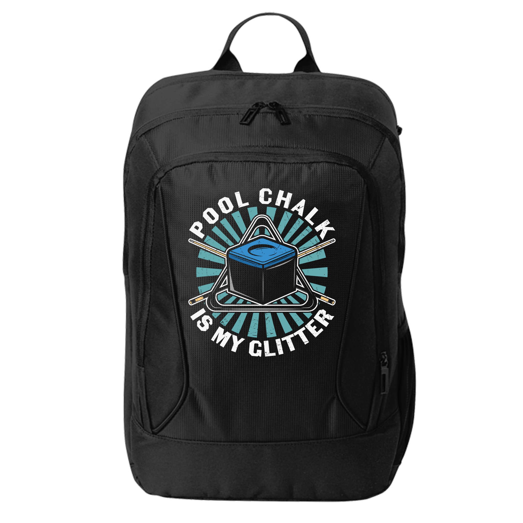 Father's Day Billiards Dad Pool Chalk Gift For Dad City Backpack