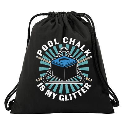 Father's Day Billiards Dad Pool Chalk Gift For Dad Drawstring Bag