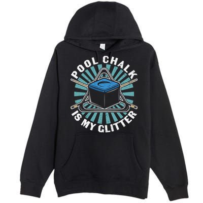 Father's Day Billiards Dad Pool Chalk Gift For Dad Premium Pullover Hoodie