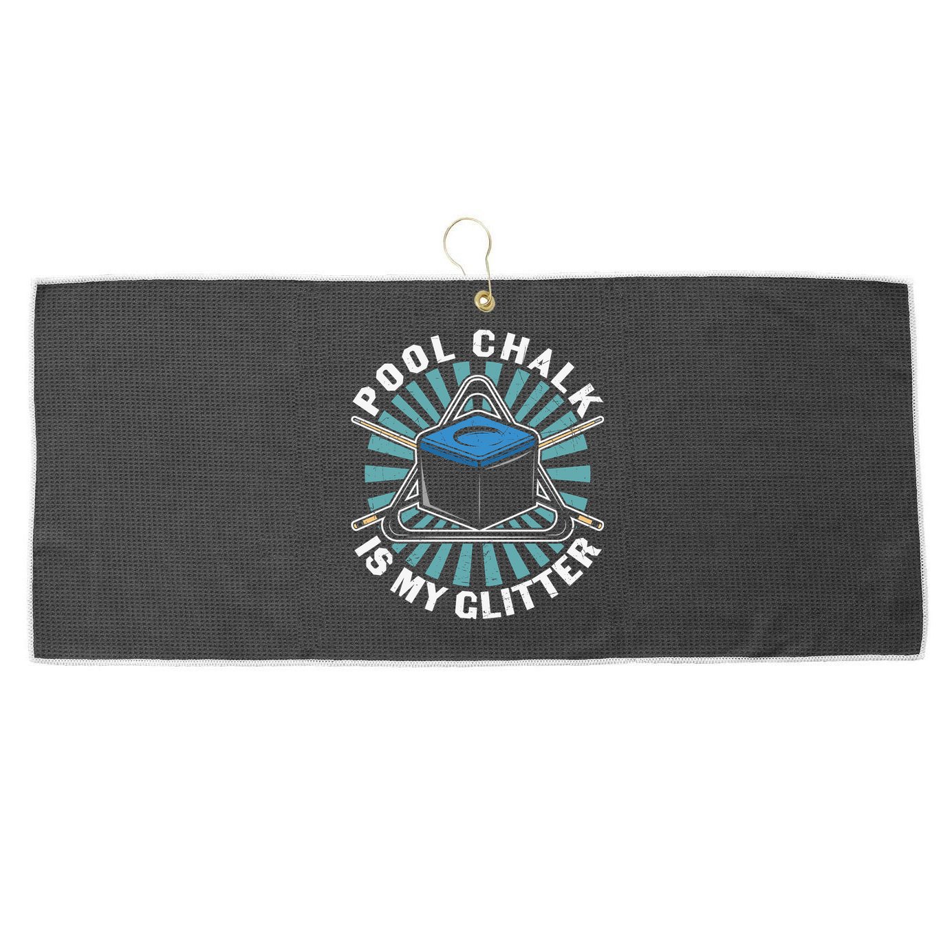 Father's Day Billiards Dad Pool Chalk Gift For Dad Large Microfiber Waffle Golf Towel