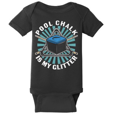 Father's Day Billiards Dad Pool Chalk Gift For Dad Baby Bodysuit