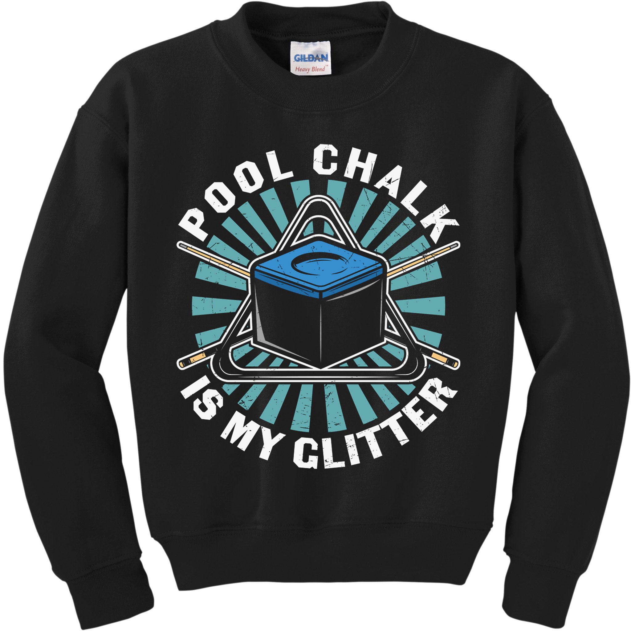 Father's Day Billiards Dad Pool Chalk Gift For Dad Kids Sweatshirt