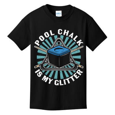 Father's Day Billiards Dad Pool Chalk Gift For Dad Kids T-Shirt