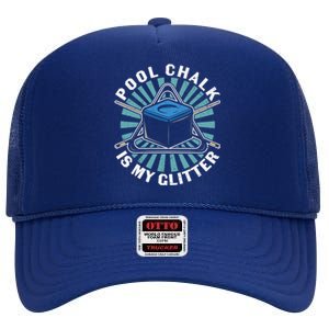 Father's Day Billiards Dad Pool Chalk Gift For Dad High Crown Mesh Back Trucker Hat