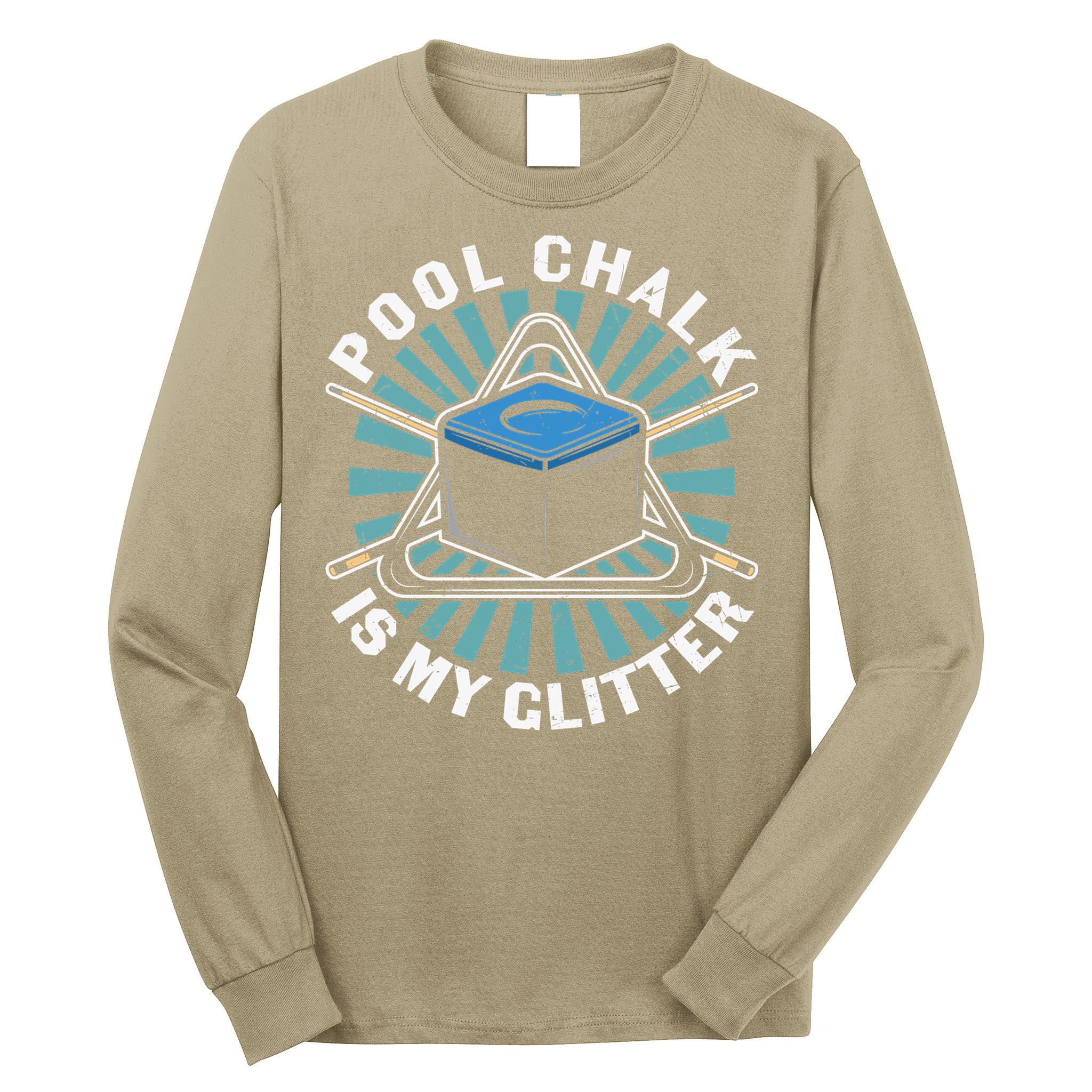 Father's Day Billiards Dad Pool Chalk Gift For Dad Long Sleeve Shirt
