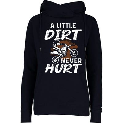 Funny Dirt Bike Gift For Motorcycle Motocross Biker Womens Funnel Neck Pullover Hood