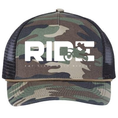 Funny Dirt Bike Motocross Apparel Motocross Retro Rope Trucker Hat Cap