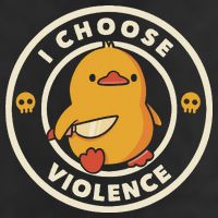 Funny Duck By Tobe Fonseca I Choose Violence Cool Comfort Performance Bucket Hat
