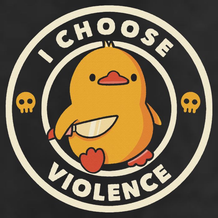Funny Duck By Tobe Fonseca I Choose Violence Cool Comfort Performance Bucket Hat