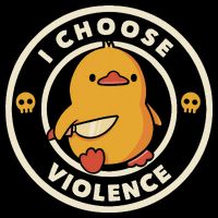 Funny Duck By Tobe Fonseca I Choose Violence Bucket Hat