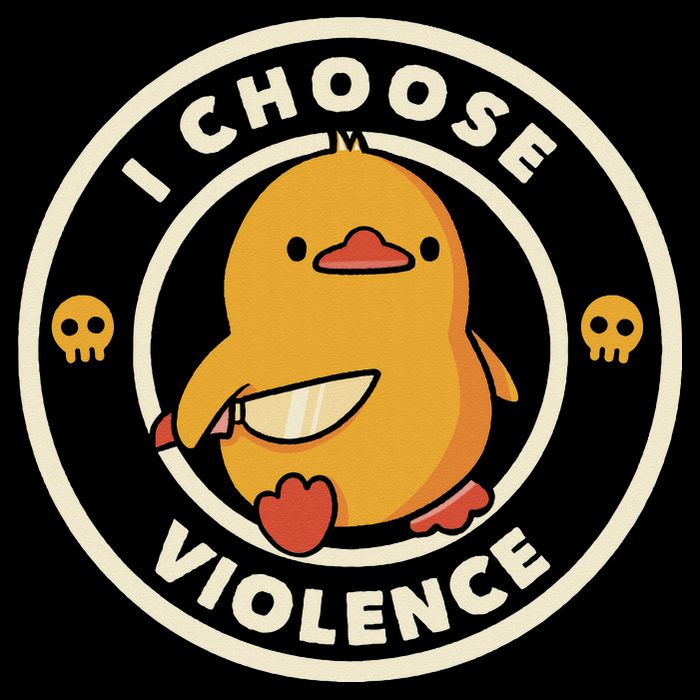 Funny Duck By Tobe Fonseca I Choose Violence Bucket Hat