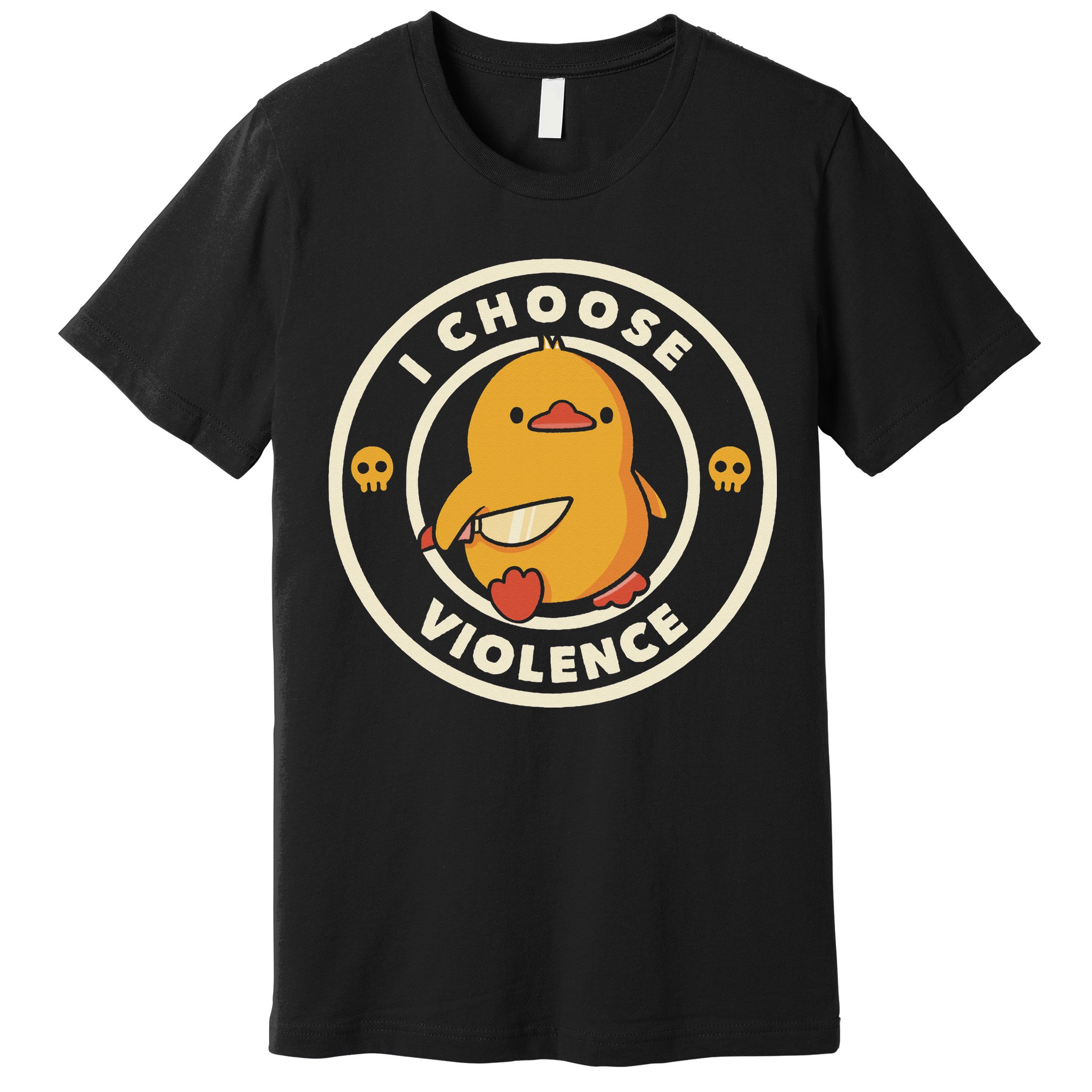 Funny Duck By Tobe Fonseca I Choose Violence Premium T-Shirt