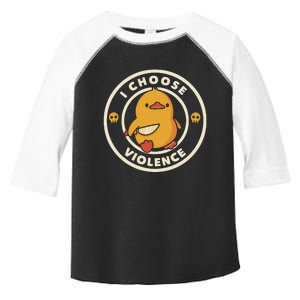 Funny Duck By Tobe Fonseca I Choose Violence Toddler Fine Jersey T-Shirt