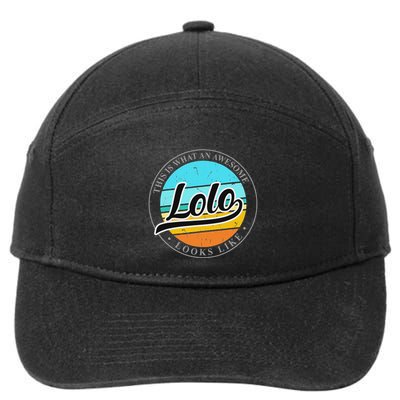 FatherS Day Birthday Gift For Lolo Filipino Pinoy Grandpa 7-Panel Snapback Hat