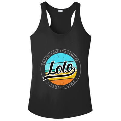 FatherS Day Birthday Gift For Lolo Filipino Pinoy Grandpa Ladies PosiCharge Competitor Racerback Tank